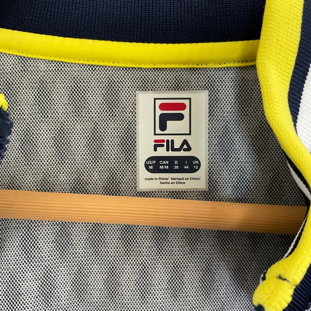 Fila Zip Front Diamond Print Jersey Jacket Size‎ Medium New